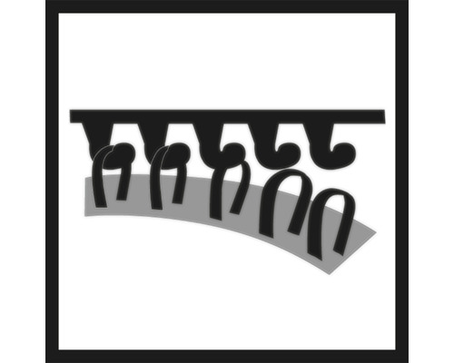 Symbol pro upevnění textilie