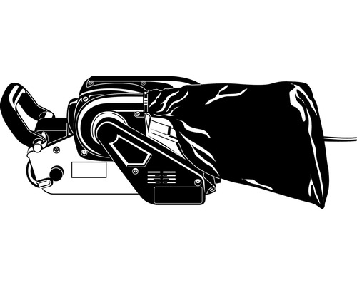 Pásová bruska s prachovým sáčkem