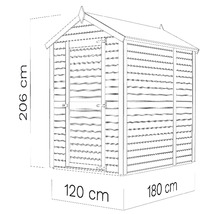 Dřevěný zahradní domek Alopex Medium 120 x 180 cm přírodní-thumb-19