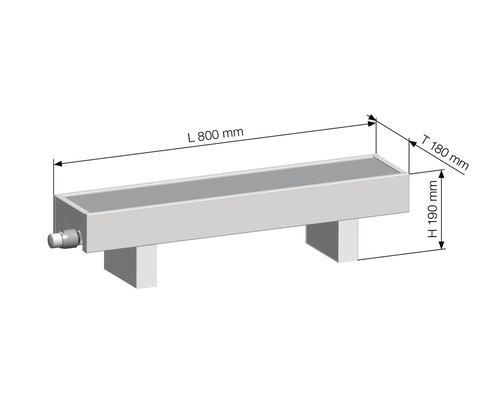 Obrázek vodního toku s rozměry.