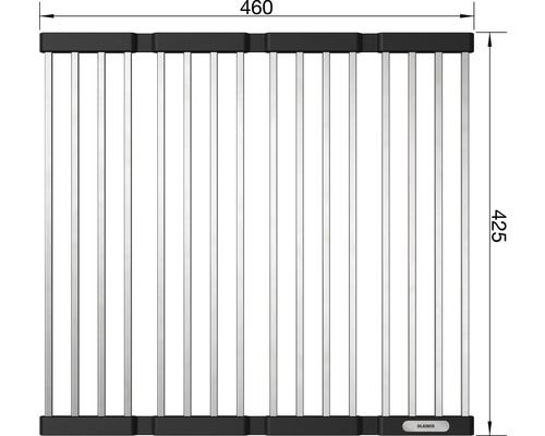 Odkapávací mřížka z nerezové oceli a plastu, 460 x 425 milimetrů