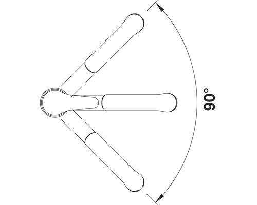 Symbol klíče s úhlem 90 stupňů