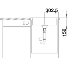 Nerezový dřez Blanco DANA 6 500 x 605 mm 525323