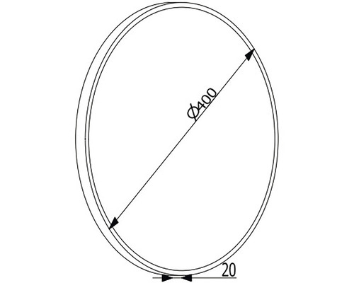 Kruhový disk o průměru 400 mm a tloušťce 20 mm