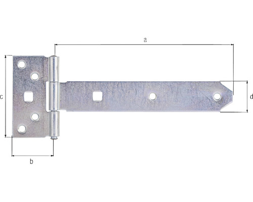T-kusový závěs s rozměry