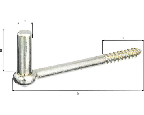 Dveřní hák se závitem pro upevnění