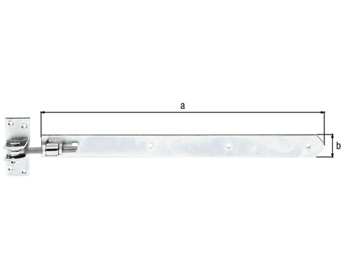 Nastavitelný pásek s rozměry a a b.