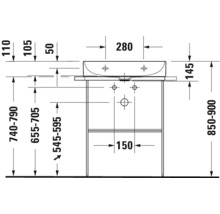 Umyvadlo na skříňku DURAVIT DuraSquare sanitární keramika bílá 60 cm 2356600041