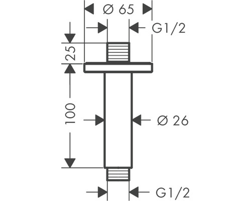 Technický výkres sanitární instalace s rozměry