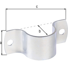 Objímka na trubku 42 mm, 11/2 palce, galvanicky silnovrstvě pozinkováno-thumb-1