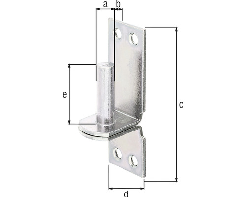 Svařovací pásek s rozměry a, b, c, d, e