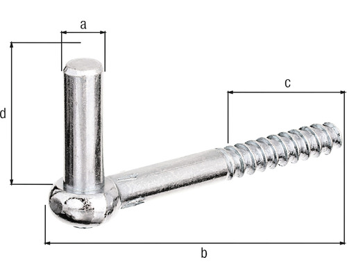 Šroubovací hák s metrickými údaji