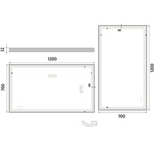 LED zrcadlo do koupelny s osvětlením Nimco 120 x 70 cm ZP 13006-thumb-4