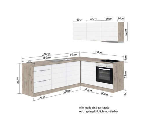 Kuchyňská linka s rozměry