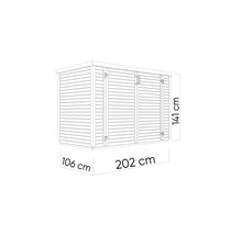 Přístřešek na popelnice Bertilo Woodline Bike 202 x 106 cm antracit