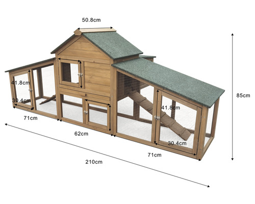 Dřevěný kurník s rozměry