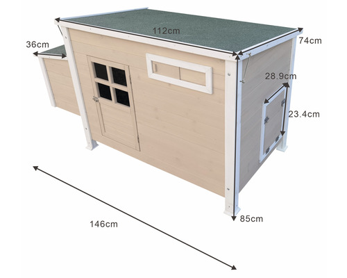 Rozměry dřevěného kurníku