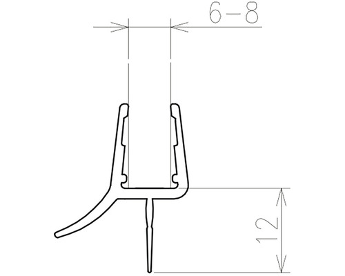 Technický nákres těsnicího profilu s rozměry