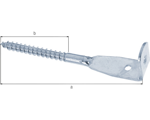Úhelník s vrutem a rozměry