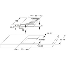 Montážní rozměry varné desky