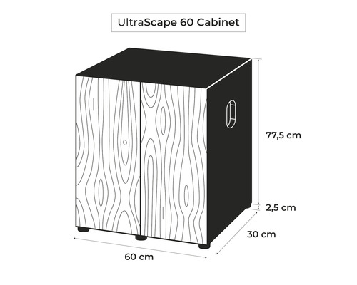 Spodní skříňka UltraScape 60 s rozměry
