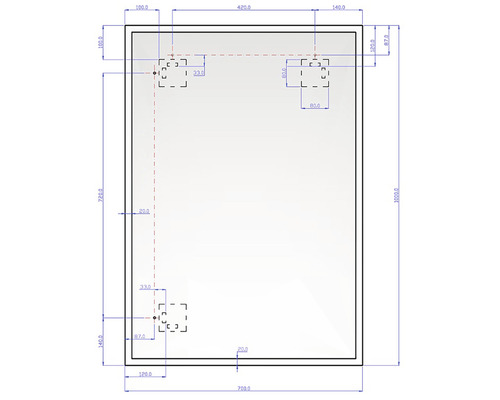 Technický výkres s rozměry