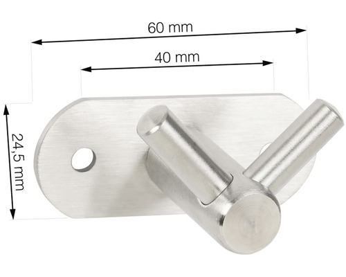 Dvojitý věšák na šaty z nerezové oceli s rozměry