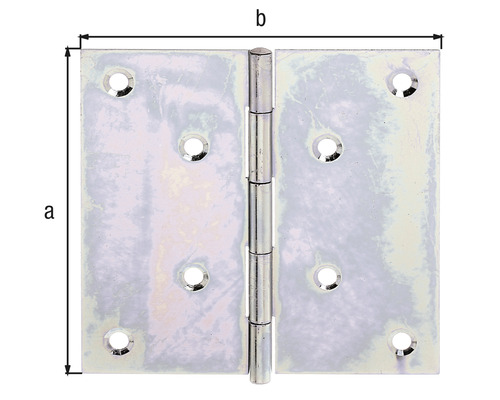 Závěs dveří s rozměry a a b