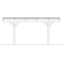 Ilustrace dřevěného carportu