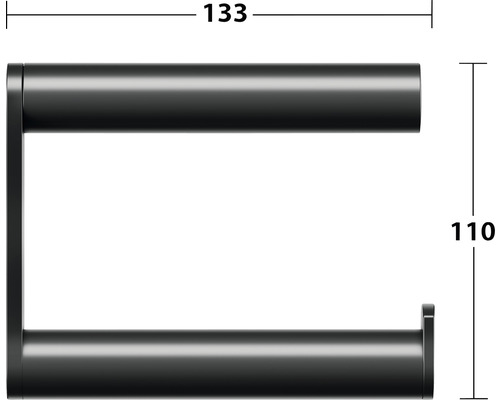 Rozměry držáku toaletního papíru: 133 krát 110 milimetrů