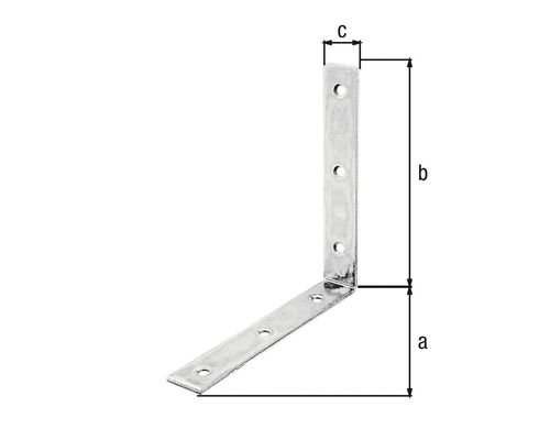 Úhelník s otvory a rozměry