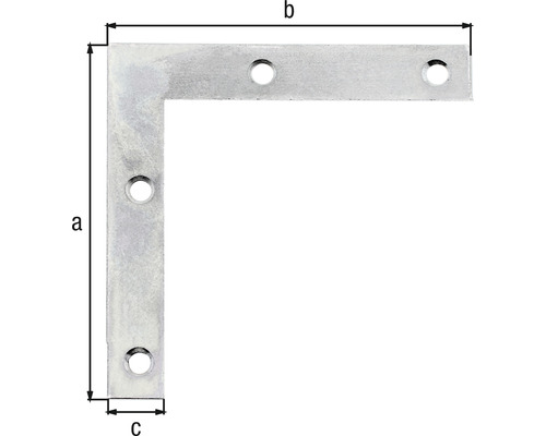 Úhelník z kovu s vrtanými otvory a rozměry