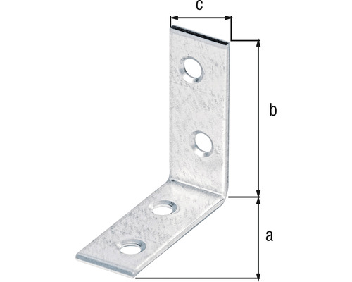 Úhelník s otvory a rozměry