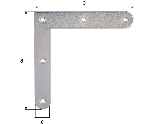 Úhelník s rozměry a, b a c
