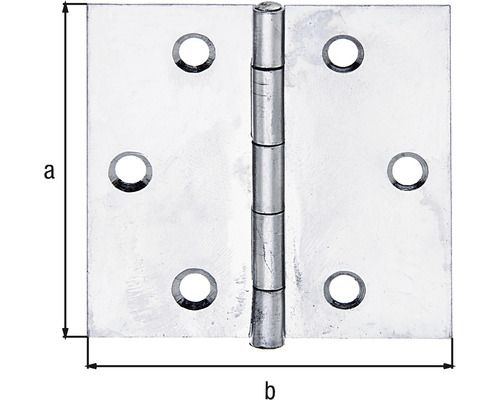Čtvercový závěs dveří se šroubovacími otvory