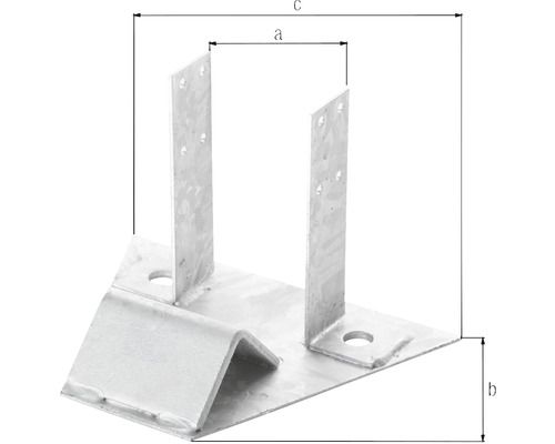 Patka sloupku s rozměry a, b a c