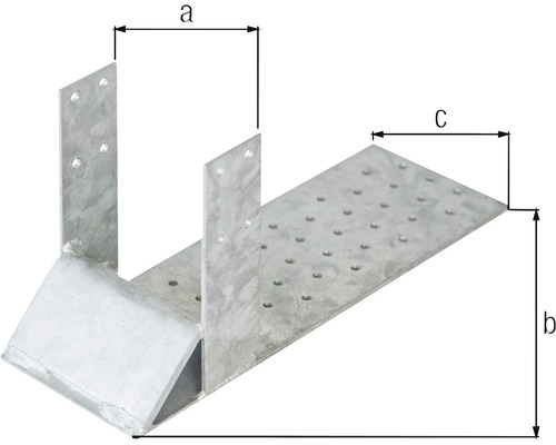 Kovová patka sloupku s rozměry