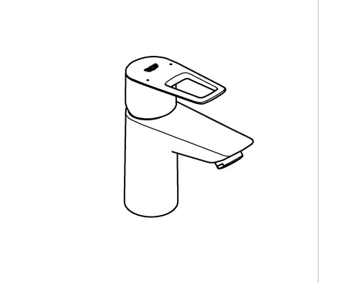 Obrysový nákres umyvadlové baterie