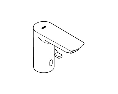 Umyvadlová baterie jako schematické znázornění