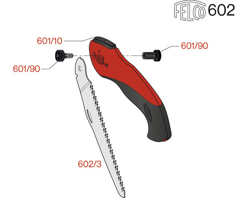 Přehled náhradních dílů Felco 602
