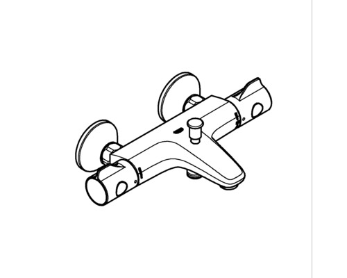 Ilustrace nástěnné vanové baterie