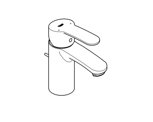 Umyvadlová baterie jako schematický nákres