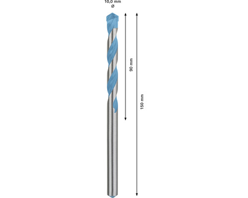 Vrták o rozměrech 10,0 mm průměr a 150 mm délka