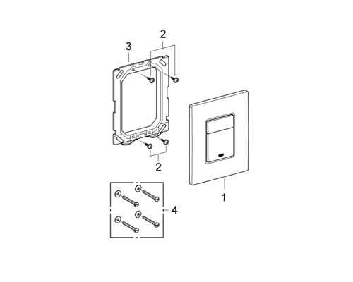 Spínač s montážní sadou pro montáž na stěnu