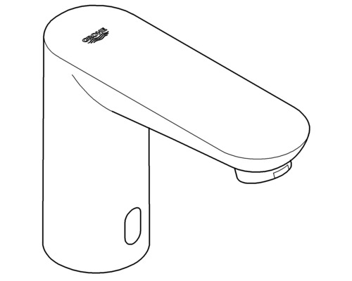 Logo Grohe na bezdotykové armatuře