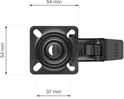 Kolečko s brzdou a rozměry