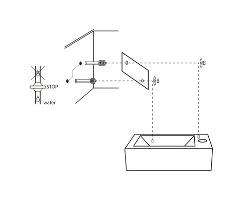 Návod k instalaci vany s upevněním na stěnu