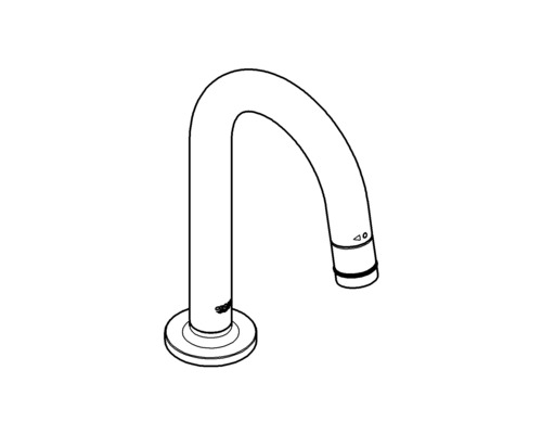 Umyvadlová baterie s ohnutým výtokem