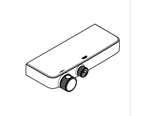 Nákres řídicí jednotky s otočnými knoflíky