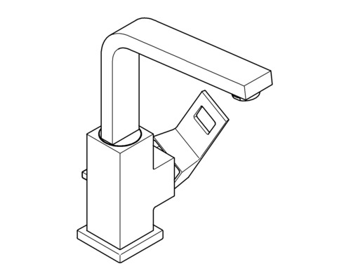 Náčrt baterie pro umyvadlo s otevřeným odtokem